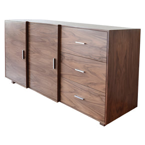 Aparador de comedor de madera Nogal con diseño contemporáneo