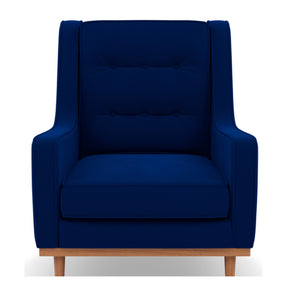 sillón individual madera y tela