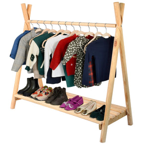 Ropero Montessori de madera natural