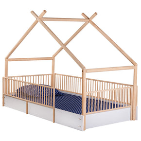 Cama tipo chalet para niños