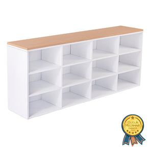 Estantería infantil 112 de frente con 12 repisas

