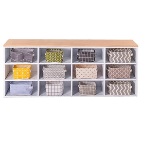 Mueble organizador blanco para cuarto infantil