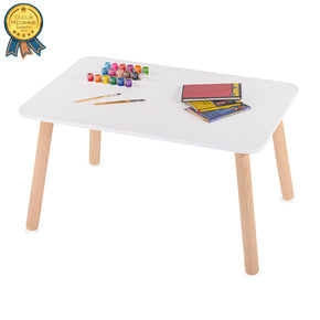 Mesa infantil rectangular de madera con melamina