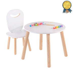 Set infantil con mesa circular y silla Feliz