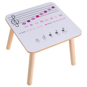 Mesa infantil con guía visual de solfeo