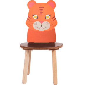 Silla Safari de madera con diseño de tigre

