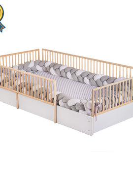 Cama Cuna Cercada Natural (no barnizada)