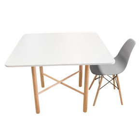 Mesa Cuadrada Cruzeta (100cm ancho) - Silla Berlin