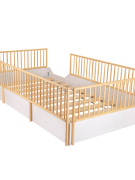 Cama Cuna Cercada Natura (barnizada)