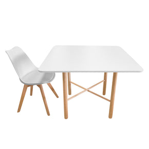 Mesa Cuadrada Cruzeta (100cm ancho) - Silla Frankfurt