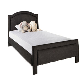 Cama infantil tapizada de diseño elegante

