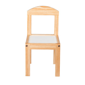 Vista frontal de silla de madera para niños