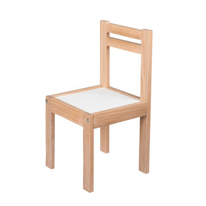 Silla infantil de madera barnizada 