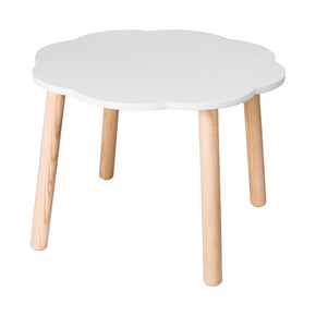 Mesa infantil de madera con forma de nube