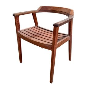 Silla de exterior Yves de madera de tornillo