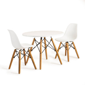  Set infantil Eames blanco con mesa y sillas