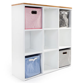 Estantería para canastas infantil en encino