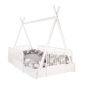Cama tipi para niños en tamaño individual