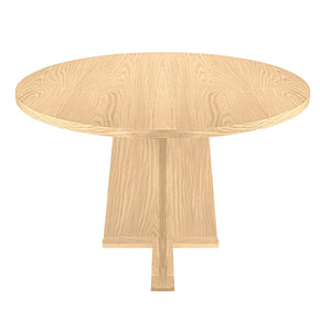 mesa redonda con pedestal