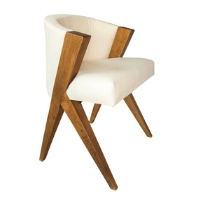 Silla tapizada beige
