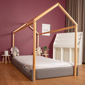 Cama Montessori tapizada para niña