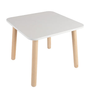 Mesa infantil cuadrada de madera 