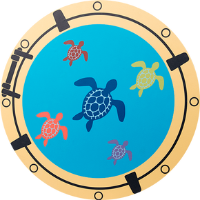 Vista superior de mesa temática