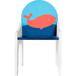 Vista frontal de la silla ballena